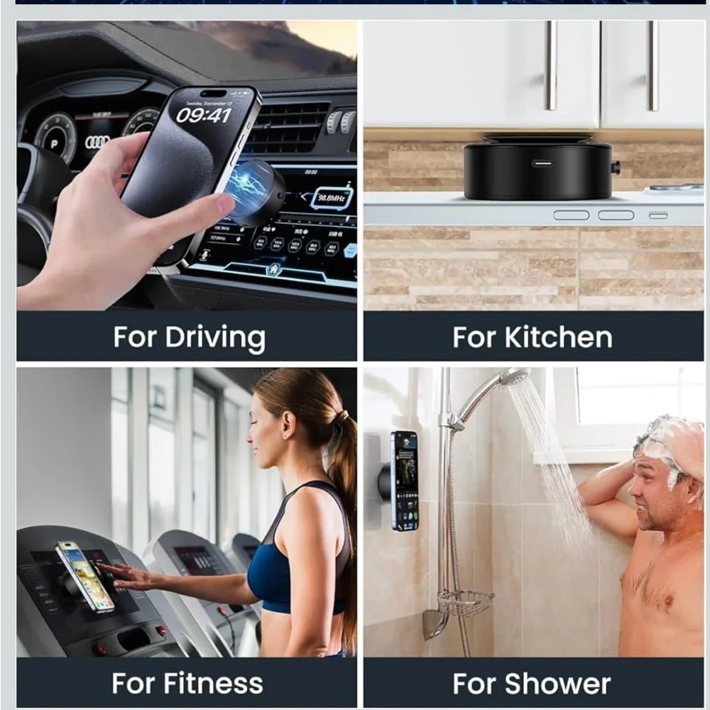 Magnetic Cell Phone Holder For Cars Electric Vacuum Strong Suction